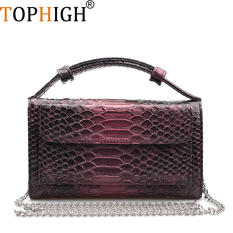 Сумка-клатч TOPHIGH из натуральной воловьей кожи маленькая сумка через плечо с