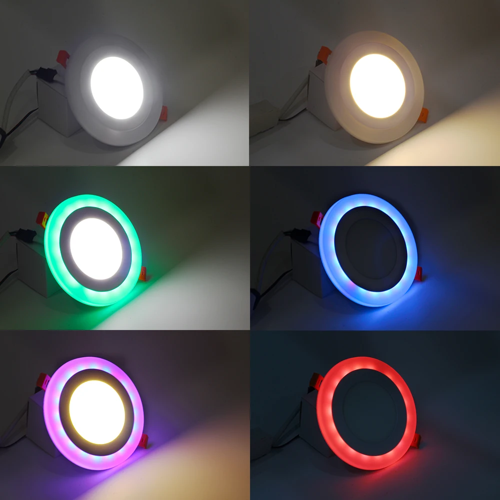 Круглая Светодиодная панель RGB + пульт дистанционного управления светодиодный