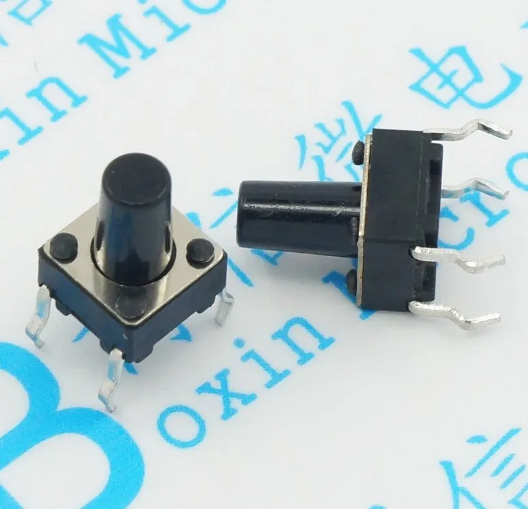 50 шт./тактовый переключатель 6x6 ключ DIP 4 Pin 6*6*5 мм/6 мм/7 мм/8 мм/9 мм/10 мм/11 мм/12 мм/13 мм/14