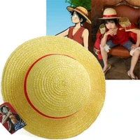 cosplay japanese cartoon props hat luffy strawhat hat childrenadult straw hat visor straw woven hat