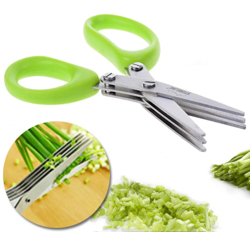 3 слойный кухонный нож для розмарин измельченный резак нарезанных трав специй