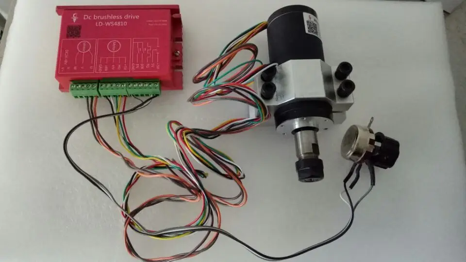 

250w ER11 12000rpm BLDC spindle motor&MACH3 Driver&switch power supply&mount bracket CNC kits