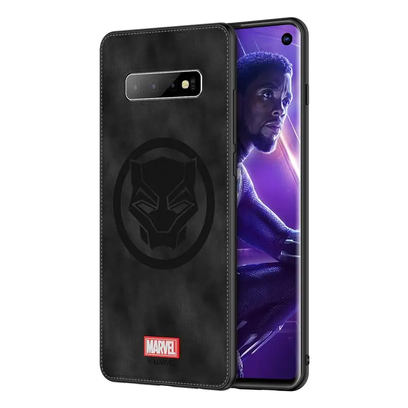 Original case For Samsung S10 S10+ S10e Captain America Marvel Spiderman Black panther Iron man Shockproof Fabric Back Cover |