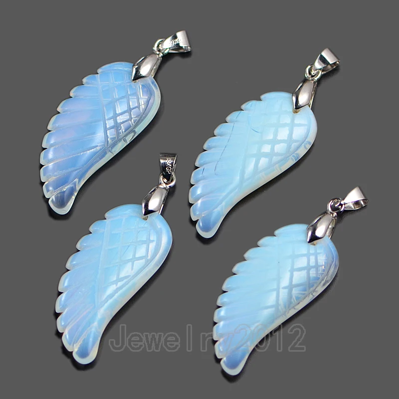 5 шт./лот натуральный случайно смешанный драгоценный камень Крыло ангела кулон