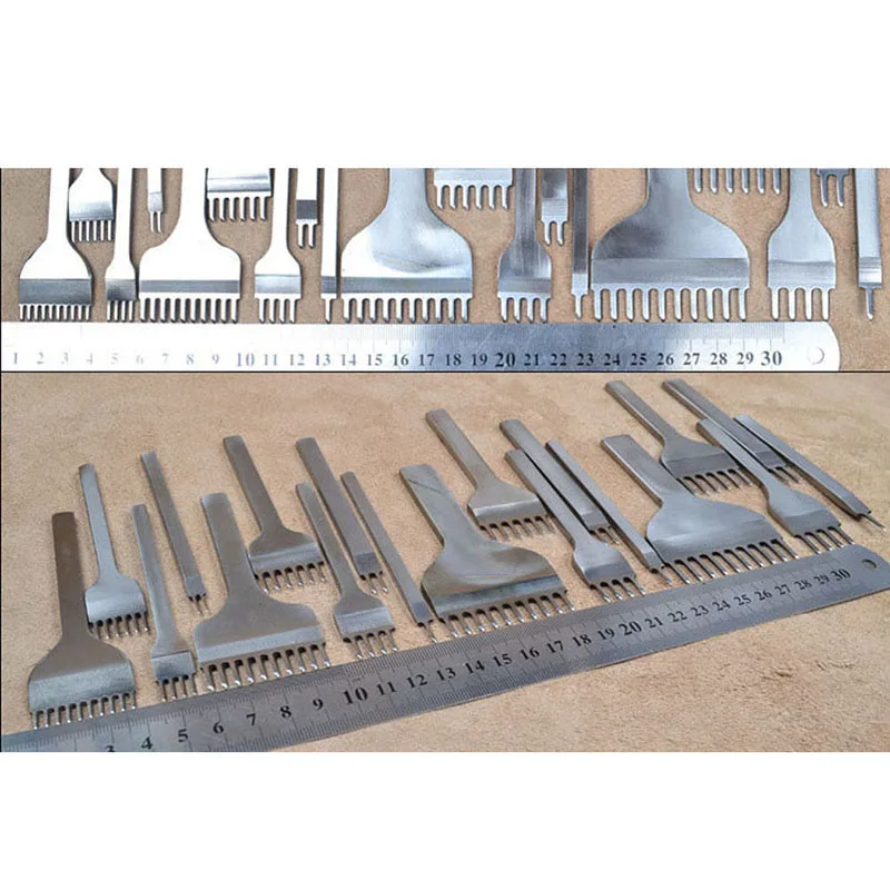 

Leather Craft Tool Set Stainless Steel Hole Chisel Graving Stitching Punch Tools Kit SLC88