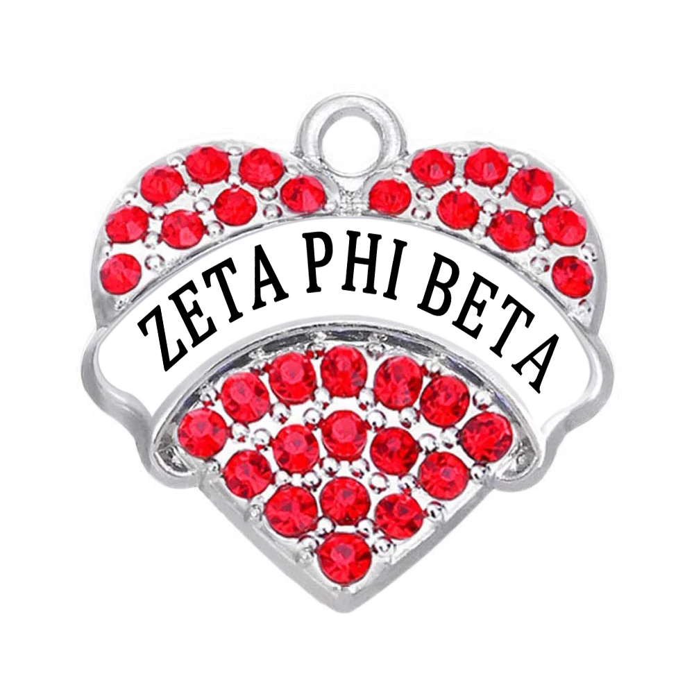 Лидер продаж школьный кулон в виде греческого сердца Зета PHI Бета искусственные