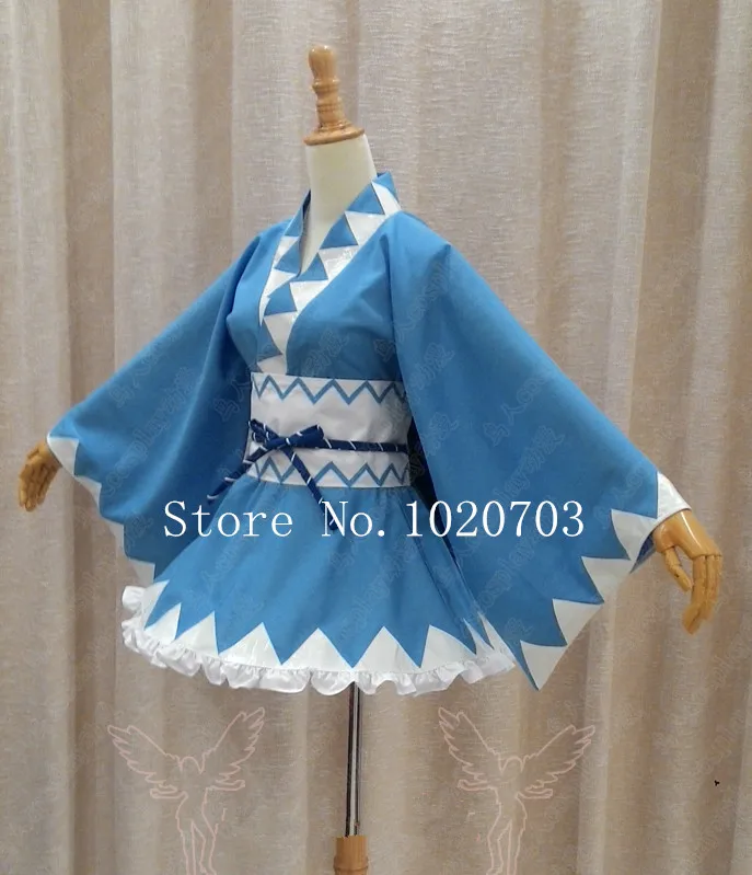 Touhou проект Cirno Chiruno Baka кимоно Косплей Костюм|cosplay sword|costume weddingcostume cosplay anime |