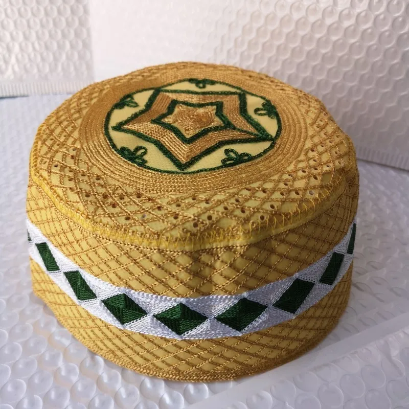 Мужские Арабские исламские молитвенные шляпы топи африканские Kippah головной убор s мусульманская индийская еврейская шляпа желтый Бог Musulman Hombre Кепка boina