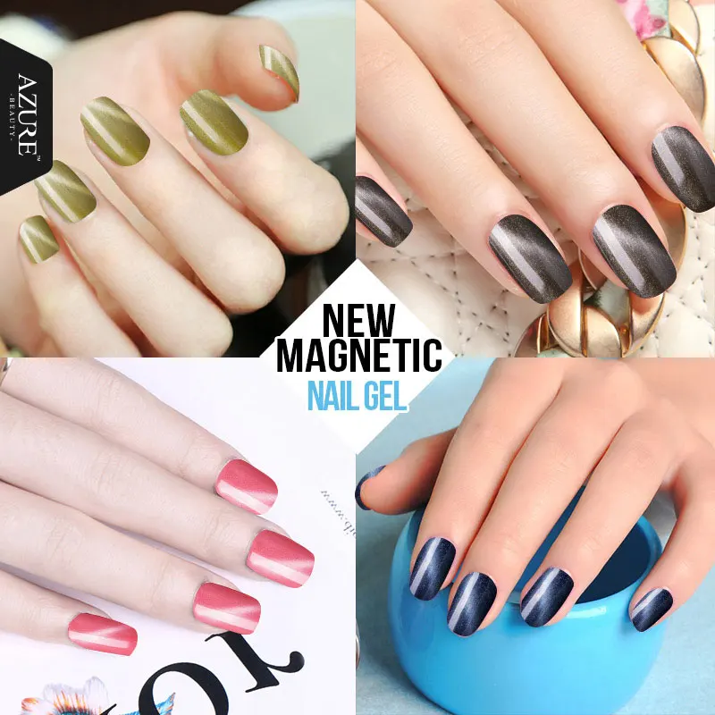 Лазурный красивый новейший Магнитный Цветной Гель лак для ногтей 3D Алмазный