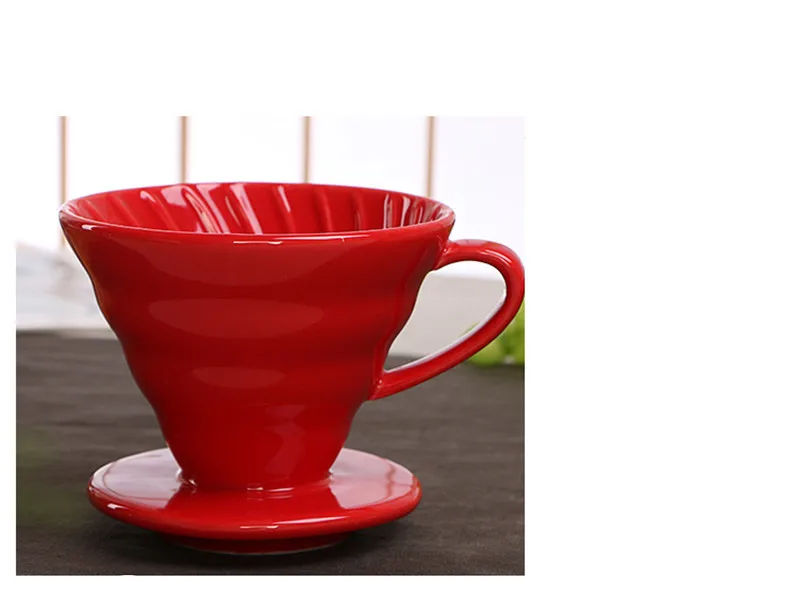 V60 стильная кофейная капельная чашка с фильтром, Перманентная наполняемая кофеварка с отдельной подставкой, керамическая кофейная капельница с двигателем