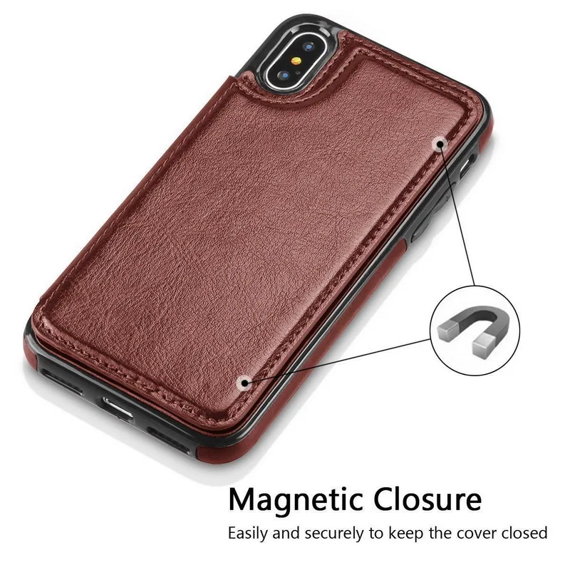 Чехол-книжка из искусственной кожи в стиле ретро для iPhone 11 XI 6 8 7 Plus X XR XS Max держатель для карт задняя крышка для samsung S8 S9 S7 Note8