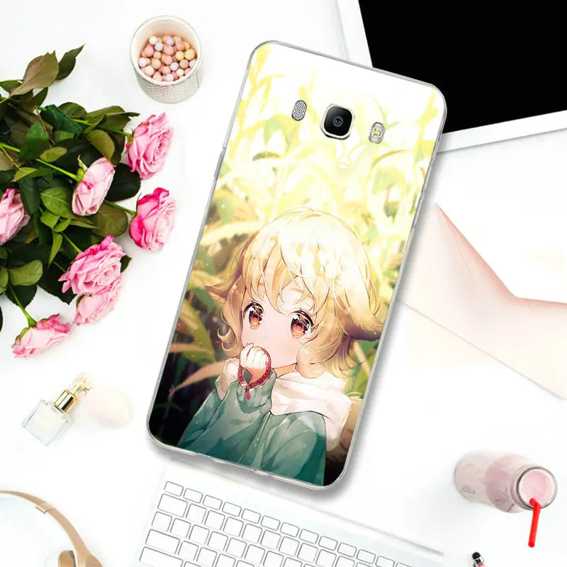 Милые мягкие тонкие чехлы из ТПУ для девочек с аниме Samsung S2 S3 S4 S5 Mini S6 S7 Edge S8 S9 S10 Plus