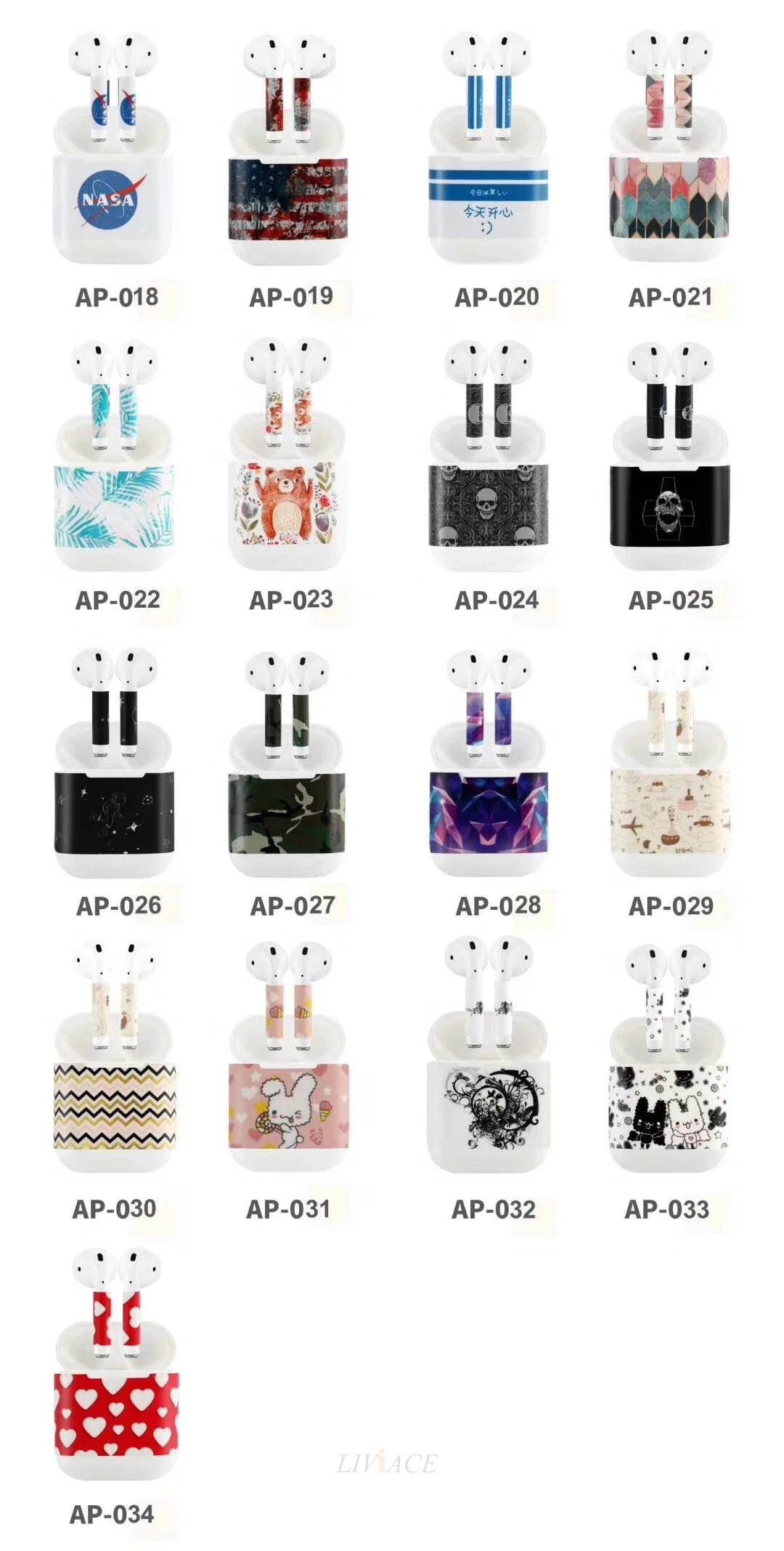 Скины Наклейка для apple Оригинальный airpods Мультфильм защитный чехол airpod air pods