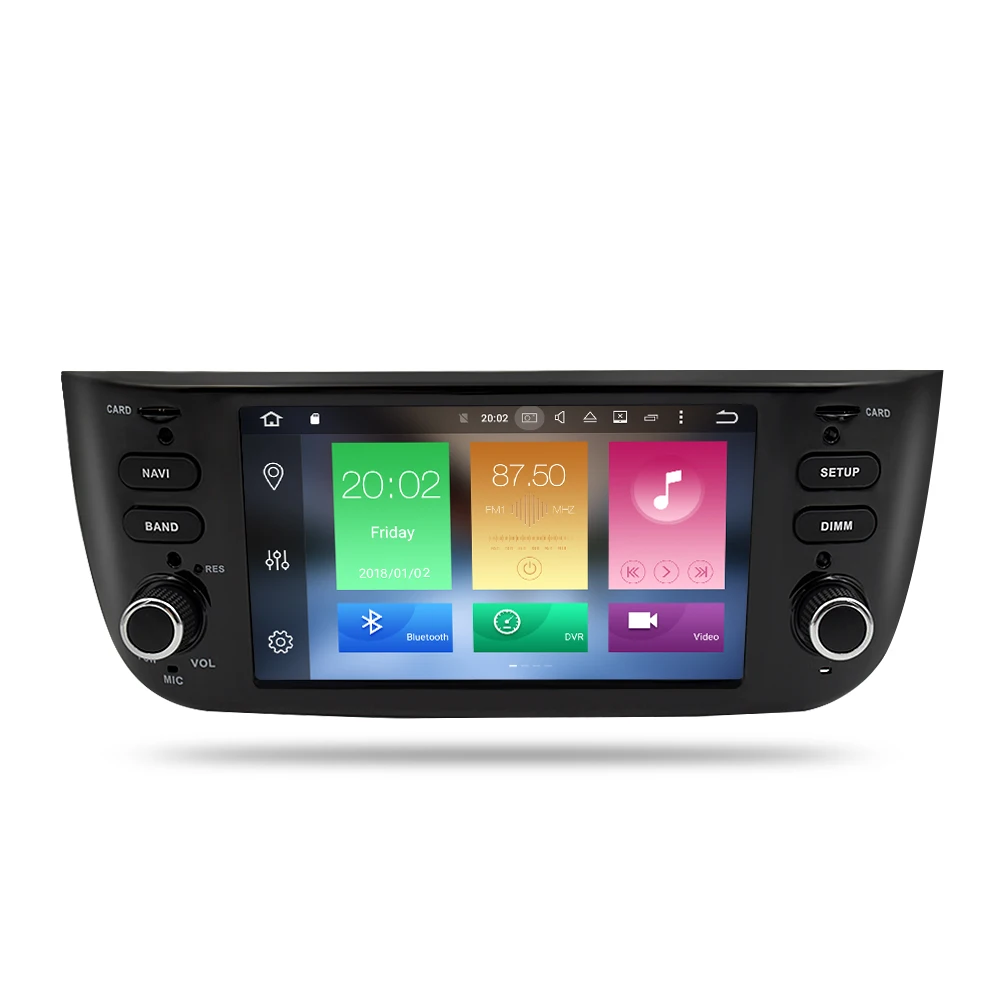 Автомобильный стереоплеер с восьмиядерным процессором Android10.0 для Fiat Grande Punto Linea