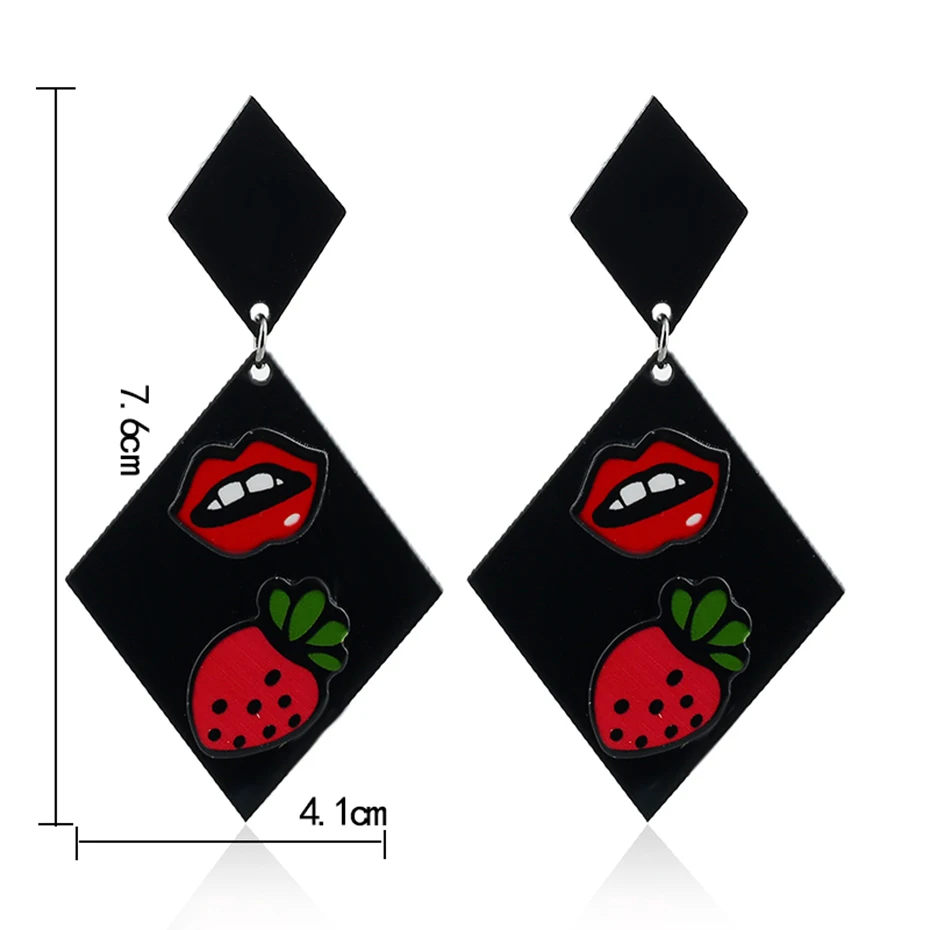 Meidi геометрический синий Мода милые разноцветные мультфильм Пластик furit