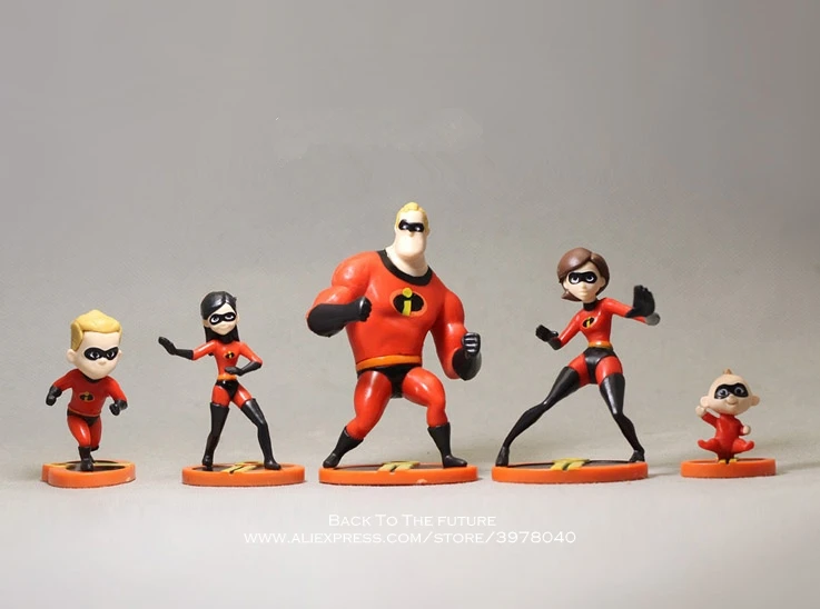 Disney The Incredibles 2 фигурка 4 10 см 5 шт./компл. осанка коллекция украшений аниме игрушки