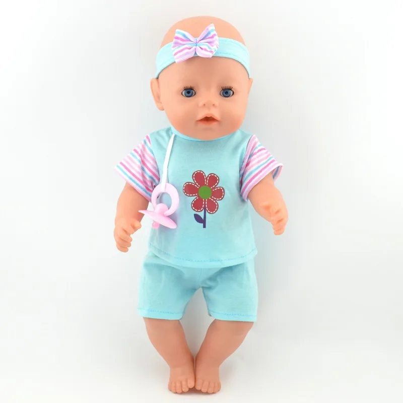 Для 17 дюймов кукла шляпа + соска Набор для 43 см bebe born Кукла Одежда Брюки куклы