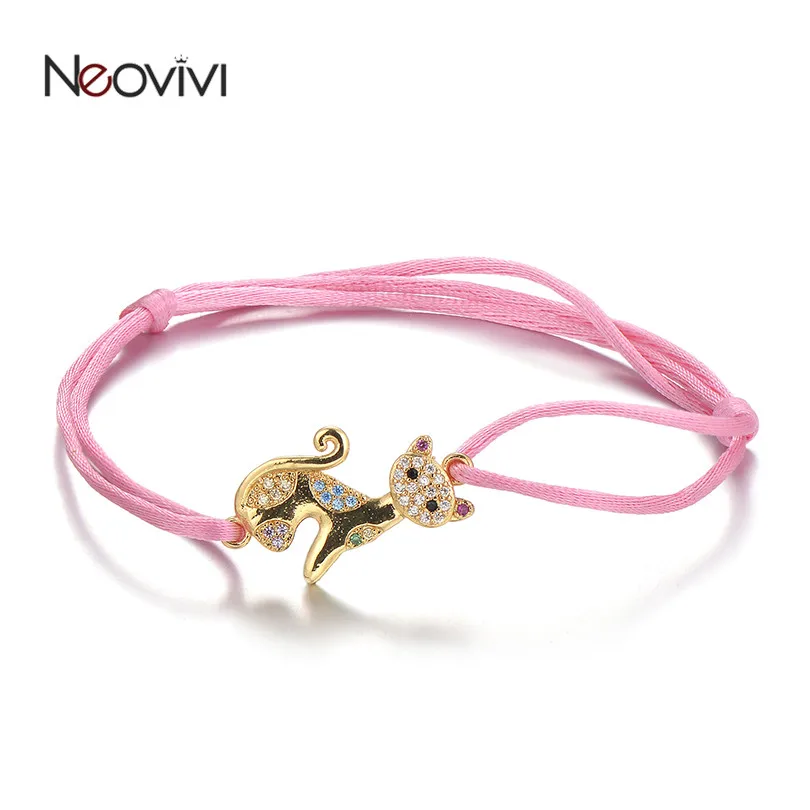 Браслеты Neovivi из веревочного шнурка для женщин и детей микро закрепка красочные