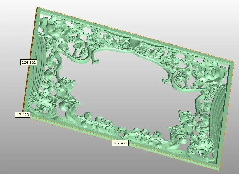 Рамка 3D модель в формате STL ЧПУ резьба гравировальный маршрутизатор рельефный