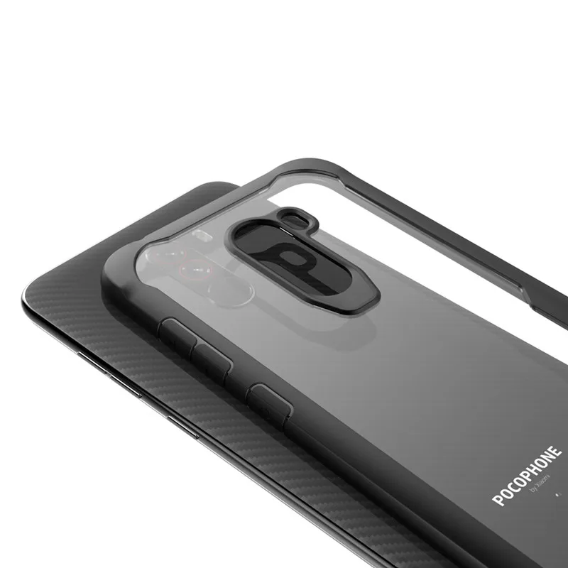 For Xiaomi Pocophone F1 Case TPU Transparent Acrylic Silicone Anti-knock Back Cover Little Poco Phone Cases |
