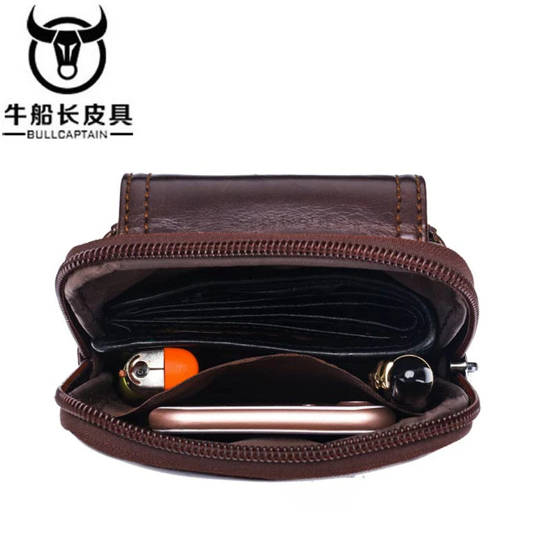 BULLCAPTAIN талии кожаный мешок телефон сигареты кошелек Fanny Pack Hip Bum Деньги поясная