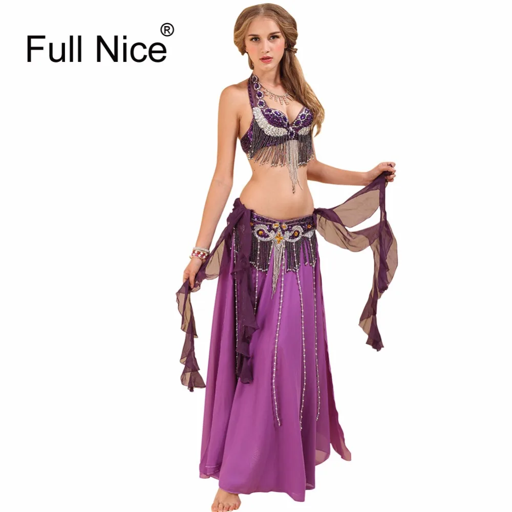 2018 New 3pcs/set Belly Dance Costume Womens Dancing Sets Tribal Bollywood Indian Dress Bellydance | Тематическая одежда и