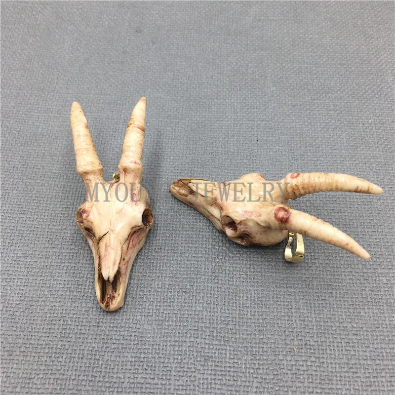 MY0143 подвеска с черепом Antelope из овечьей шерсти 45*23 мм|sheep pendant|pendant charmspendant skull |