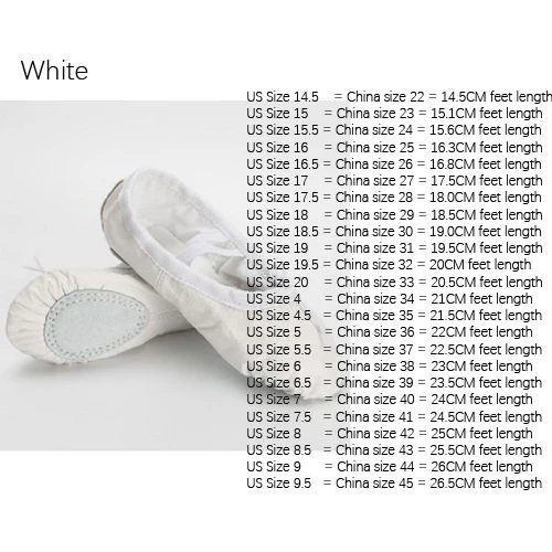 White Кожаные тапочки на плоской подошве; цвет белый, розовый, черный; балетки для сальсы; обувь для девочек, детей, женщин, йоги, спортзала, танцев - Цвет: White