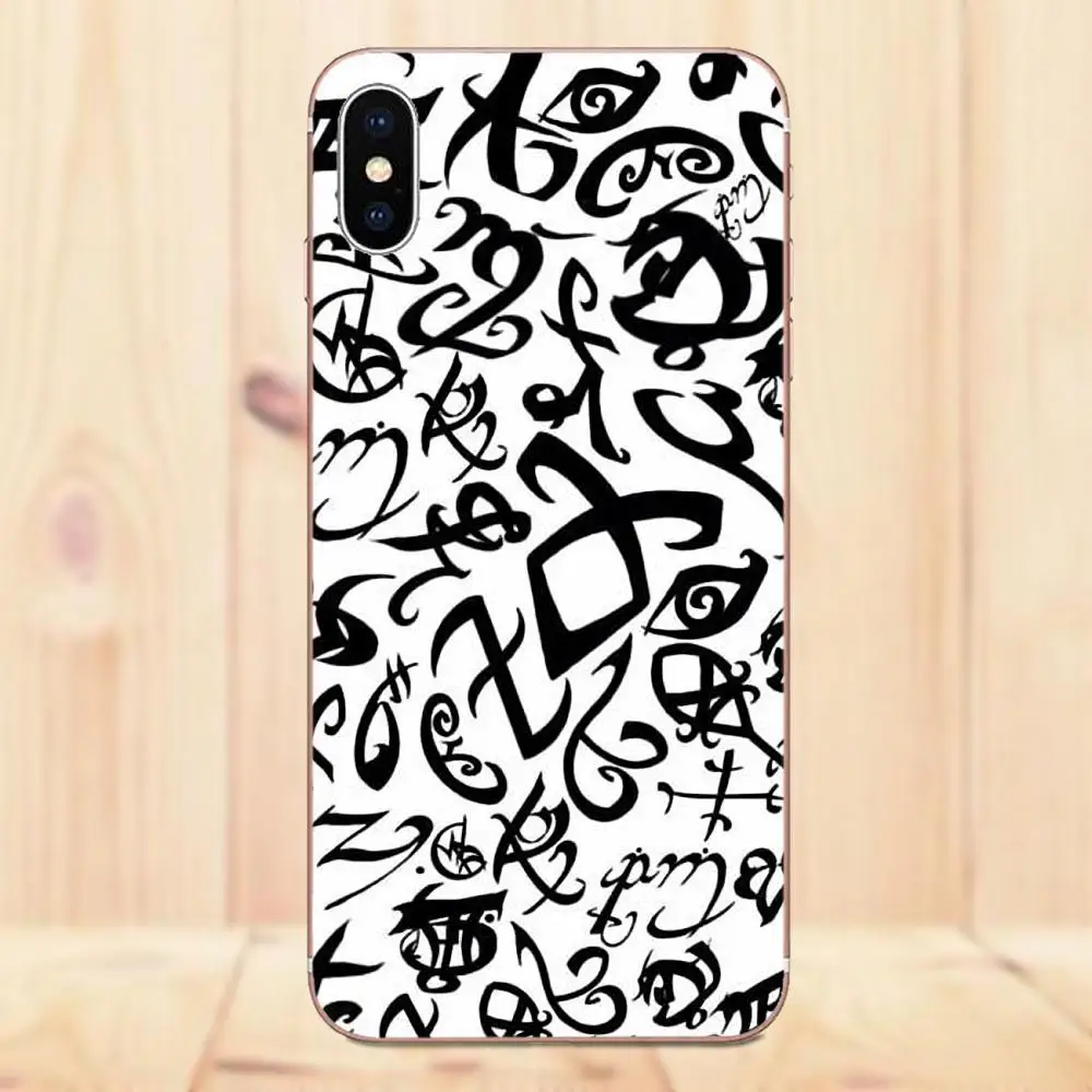 Maerknon ТПУ Роскошный Американский ТВ Shadowhunter Руны Для Galaxy Alpha Core Prime Note 4 5 8 S3 S4 S5 S6 S7 S8 S9