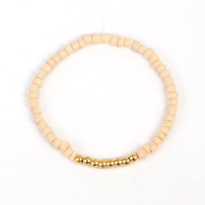 Docona Retro Gold Color Beadeds Heart Round Bracelet Set For Women Boho Flower Chains Adjustable Party Jewelry Pulseiras 4019 | Украшения и