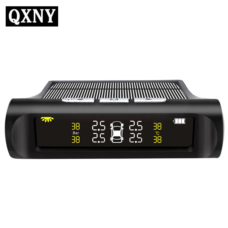 Умная автомобильная система контроля давления в шинах TPMS зарядка солнечной