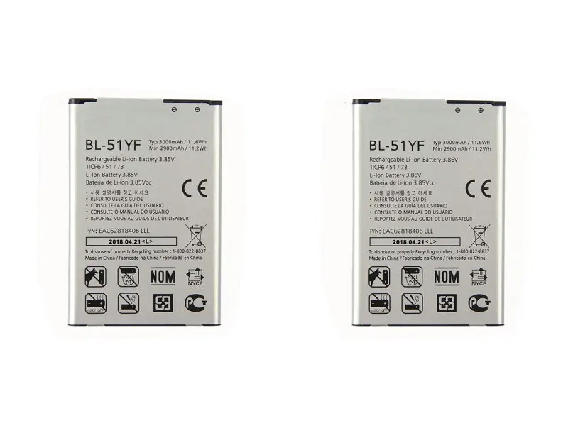 2x3000 мАч Замена Батарея для LG G4 BL-51YF H815 H811 H810 VS986 VS999 US991 LS991 F500 G Stylo F500S F500L F500K |