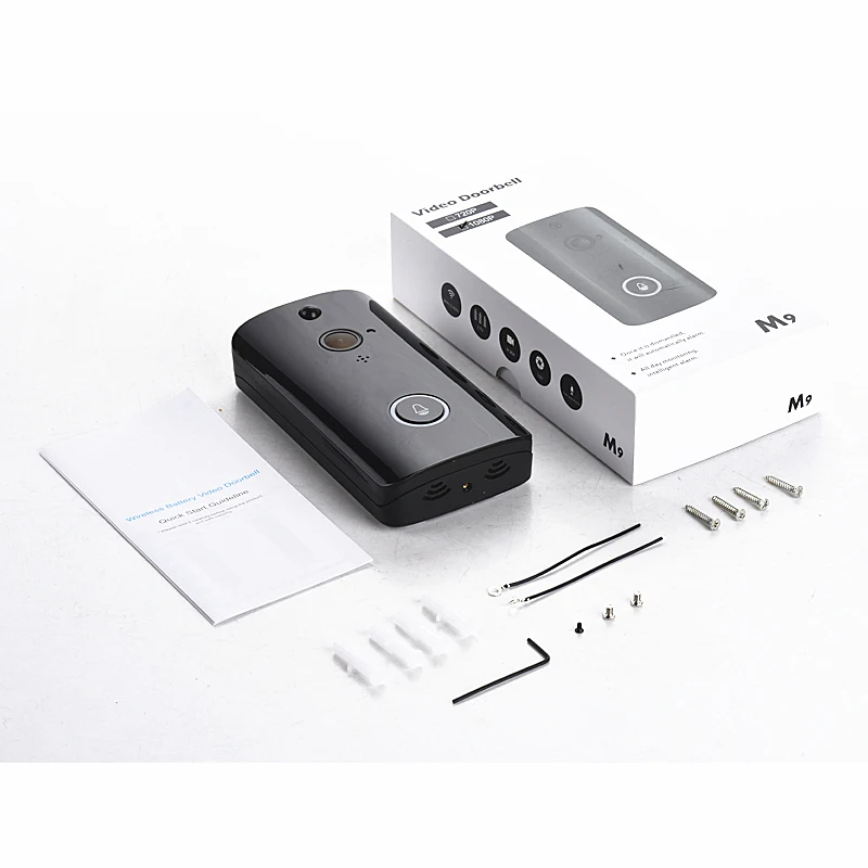 FCCWO Full HD 1080P WIFI дверной звонок умный IP беспроводной домофон PIR Обнаружение