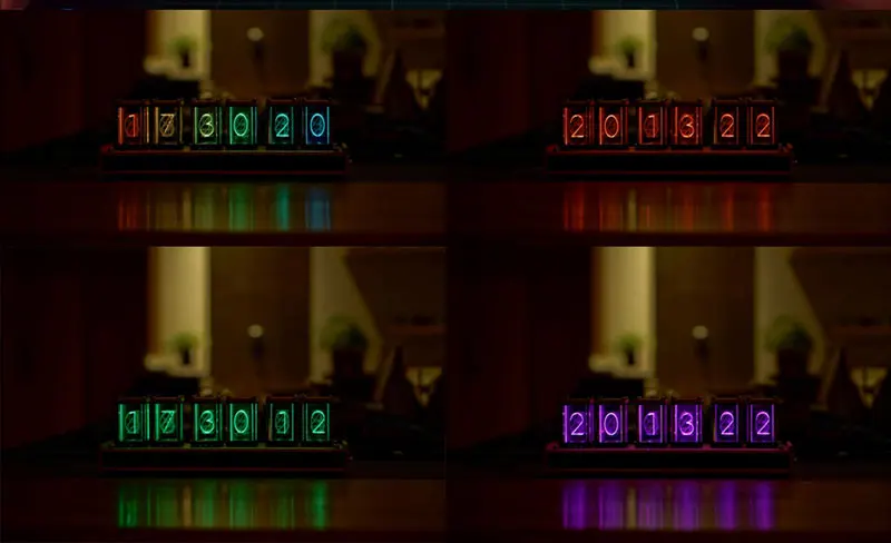 Креативный RGB светодиодный 6 бит светящиеся цифровые часы Nixie трубчатые часы Набор DIY электронные настольные часы в стиле ретро секундомер Настольный петух