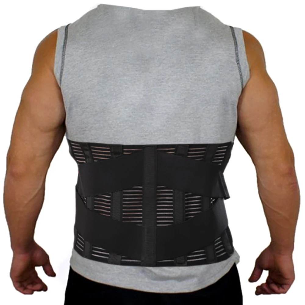 Мужской Поясничный Бандаж для поддержки спины поясной ремень дышащие сетчатые