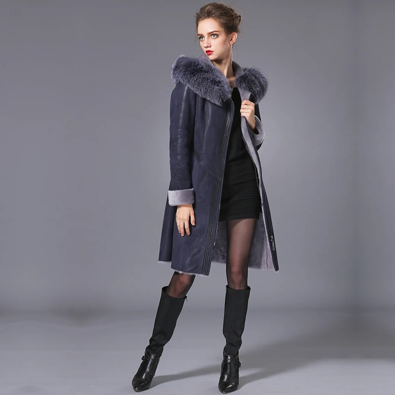 Заводские поставщик Для женщин пальто натуральная кожа шерсть из натуральной