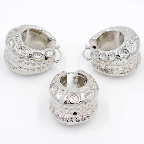 Sunny Jewelry, модные серьги-кольца, ожерелье с кулоном, ювелирные наборы, подарок на день рождения для женщин, медный круглый барабан, вечерние, на каждый день - Окраска металла: Earrings Pendant