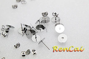 100 шт 316L серьги-гвоздики из нержавеющей стали, серьги 6-20 мм, пустая основа, застежка-бабочка, пуш-ап для DIY минималистичные серьги