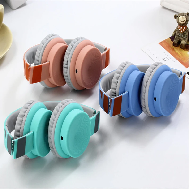 Наушники ярких цветов для мальчиков и девочек проводная повязка на голову