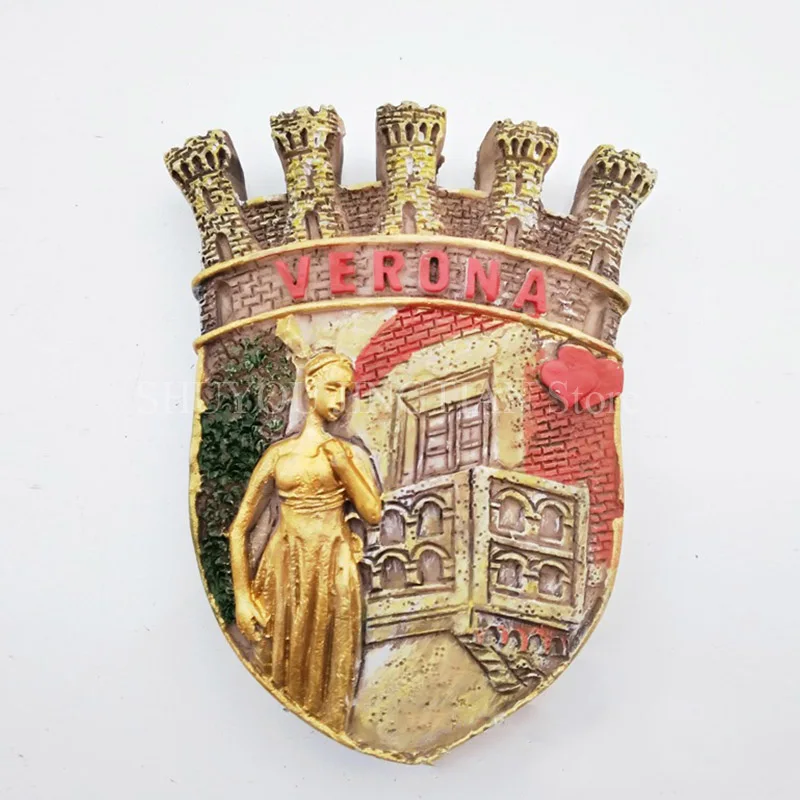 Италия "туристский сувенир магниты на холодильник Верона Firenze Франция Версаль Греция Медуза Таиланд Слон магнетт Aimant Витрина дисплея - Цвет: VERONA