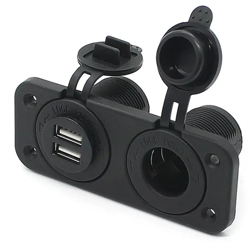 Автомобильные аксессуары PuscardDual USB зарядное устройство и розетка панель