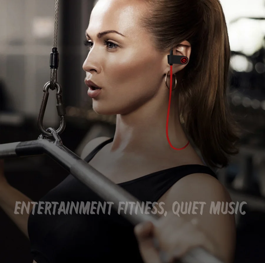 IPX7 Водонепроницаемая беспроводная гарнитура спортивные басы Bluetooth наушники с