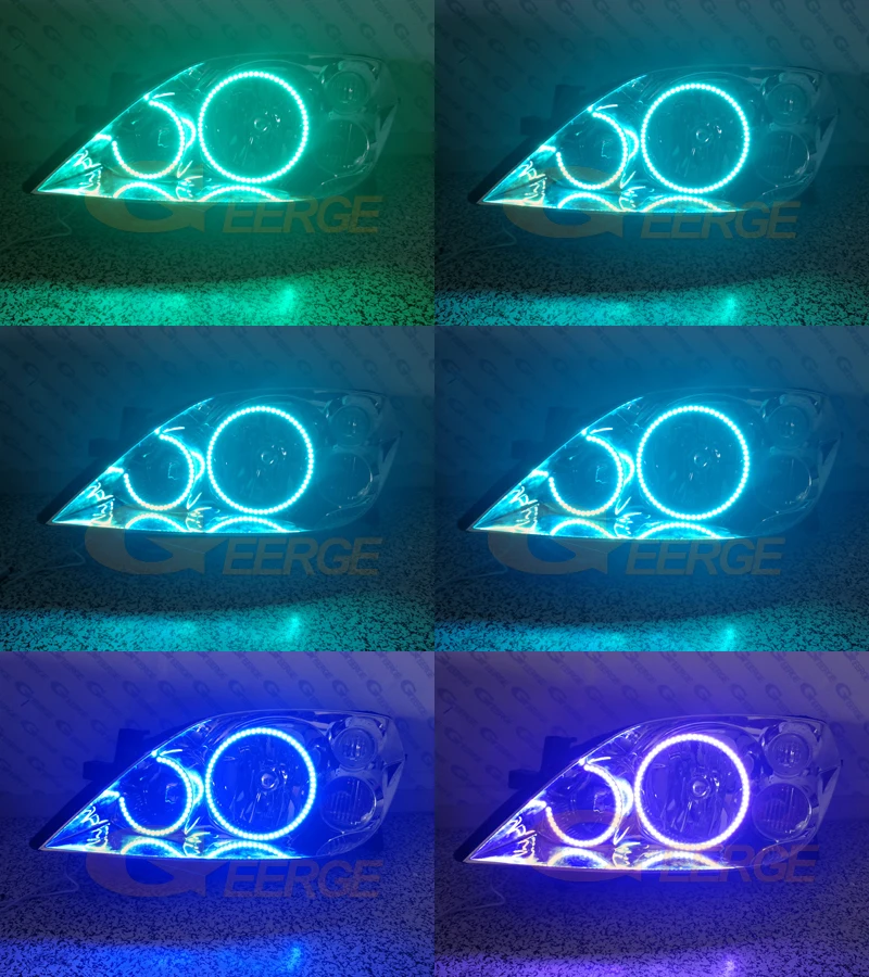 Для NISSAN PRIMERA P12 2002-2008 отличный RF Bluetooth контроллер многоцветный ультра яркий RGB светодиодный ангельские глазки Halo Ring kit
