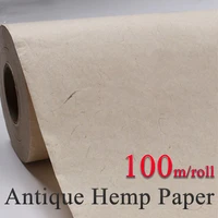 100m chinese yunlong rice paper roll for painting calligraphy xuan paper art supply natural color