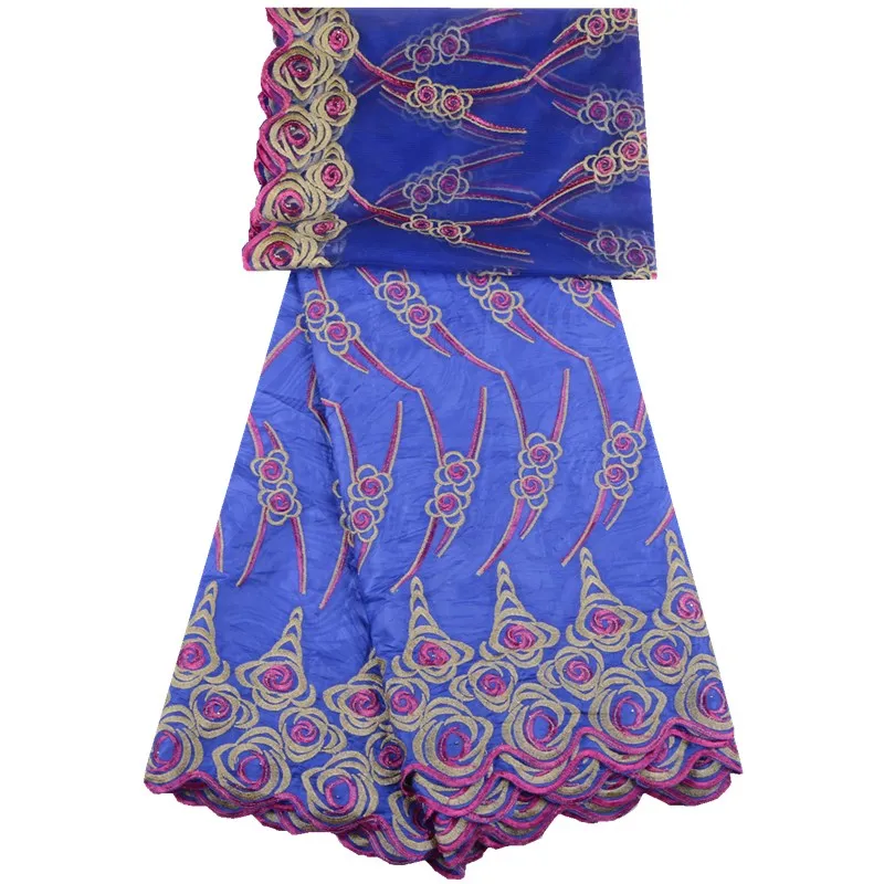 Благородный и щедрый фиолетовый высокого качества 2019 Африканский Базен Рич