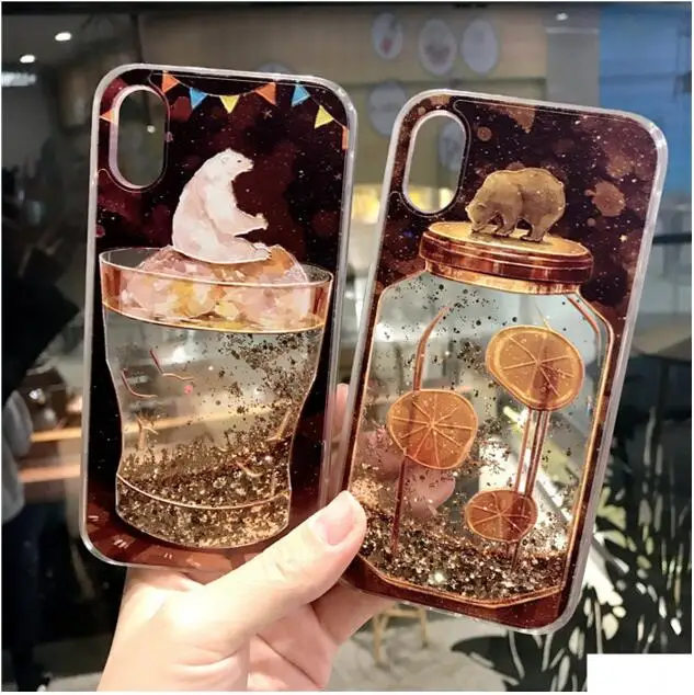 Роскошный чехол для телефона quicksand kiss me iPhone Xs 6 7 8 plus винтажный мягкий мобильного