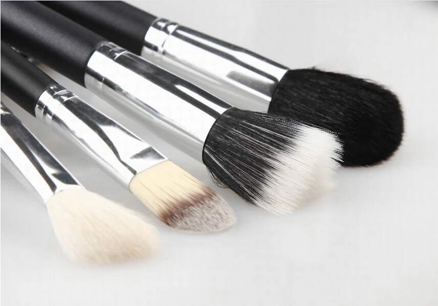 Professional Cosmetics Makeup Brush Set 12Pcs Brushes Cosmetic Kit Leather Bag Pouch Brand Make UP Tool | Красота и здоровье