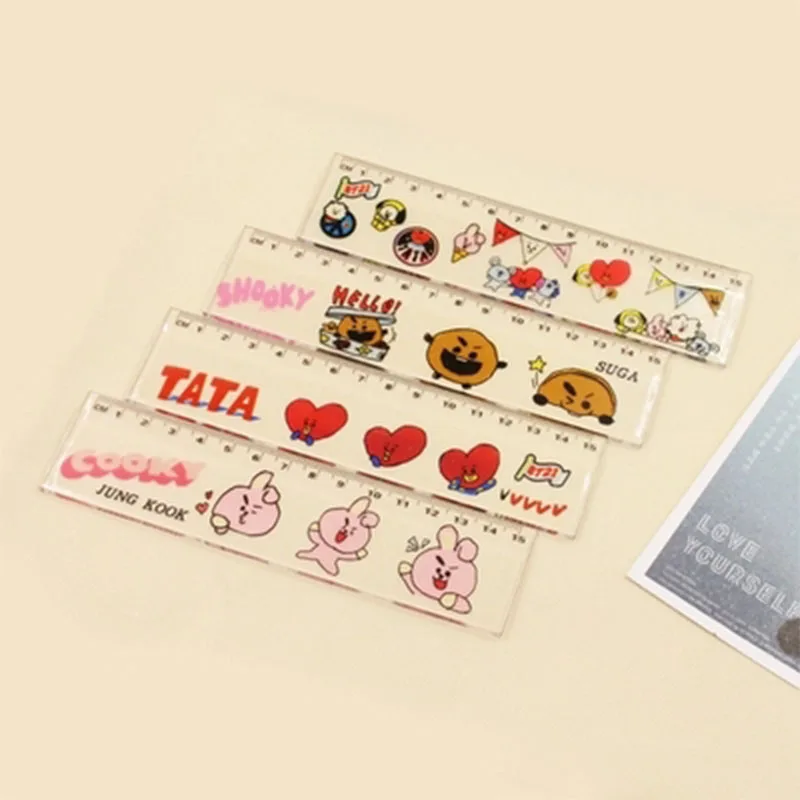 Оппа магазине bts bangtan мальчиков BT21 симпатичный и удобный правитель|Шармы| |