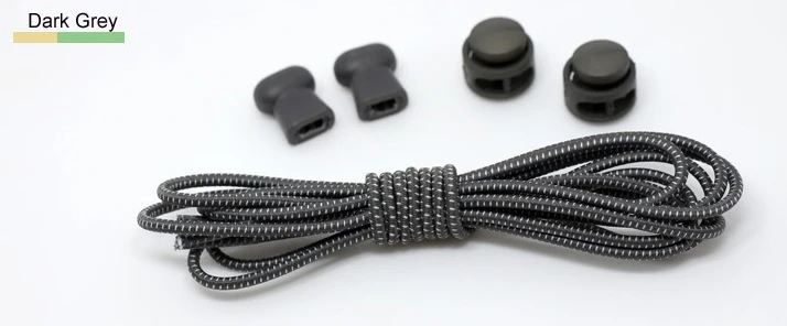 Dark Gray Cora Wang, 1 пара, цветные фиксирующий башмак, шнурки, эластичные шнурки, шнурки для обуви, подходят для мальчиков и девочек,, ASL666A - Цвет: Dark Gray