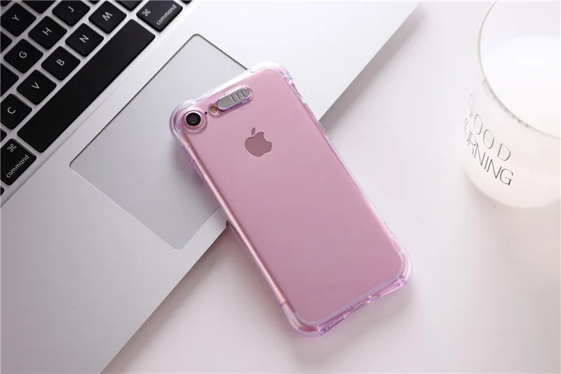 Задняя крышка Capa для apple iphone X XS XR XS max 5 5S SE 6 6S 7 8 plus 11 Coque Мягкий ТПУ Красочный Светодиодный светильник-Вспышка чехол для телефона